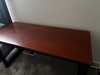Wood Top Desk with Metal Legs