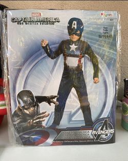 Marvel Captain America The Winter Solider Boys Jumpsuit Size Small 4 - 6 Costume