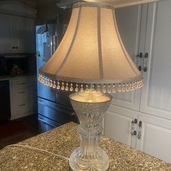 Vintage Cut Glass/crystal  Lamp