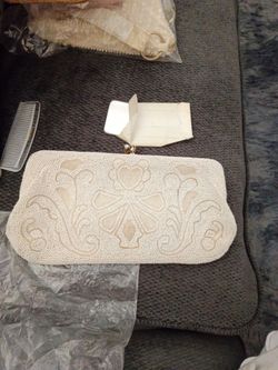 Vintage bag and hand mirror