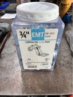 3/4 EMT one hole straps