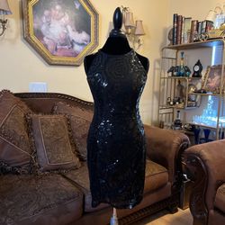 Calvin Klein Sequin Black Dress