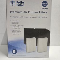 Fette Filter R 10pc 2 Premium HEPA Filters 8 Activated Carbon Pre-Filters Precut