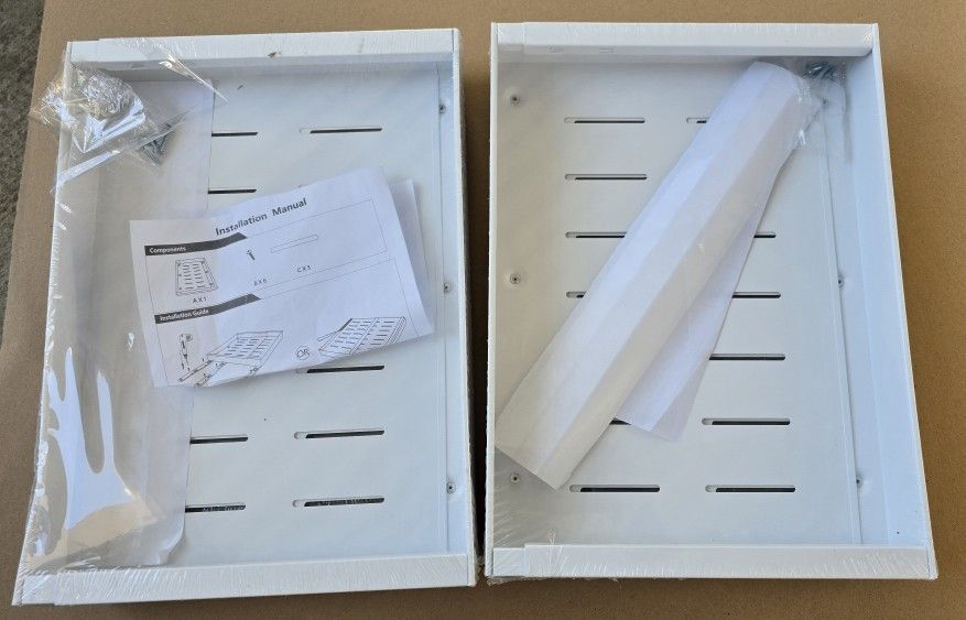 Set Of 2 Pull Out Cabinet Organizer Adhesive, Expandable Cabinet Pull Out Shelves