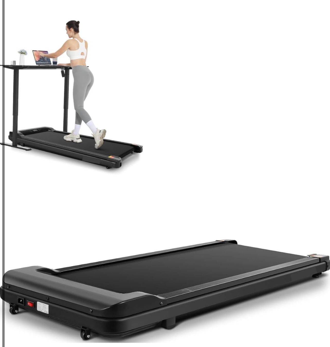 Brand New In The Box- ANCHEER Under Desk Treadmill, 300LBS Capacity Compact Treadmills for Home/Office, 2.5HP Portable Walking Pad Treadmill with Remo