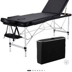 Portable Aluminum Massage Table Spa Table Black