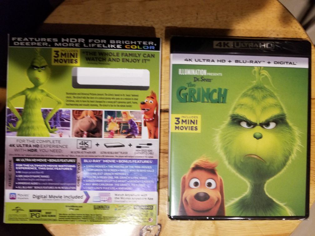 The Grinch 4k combo pack brand new