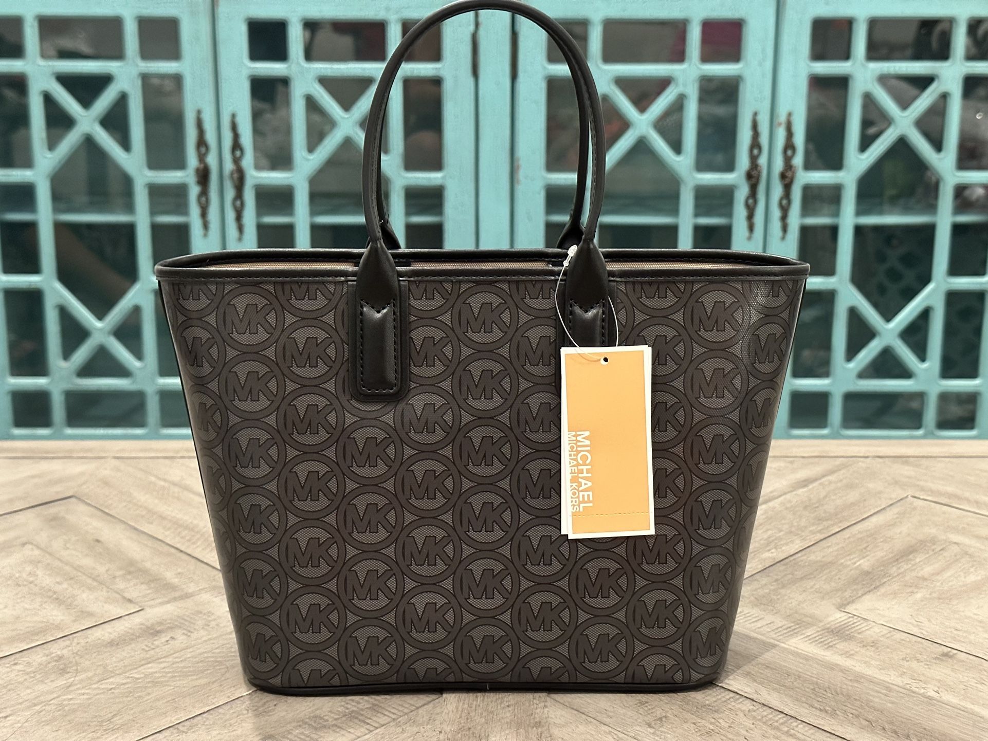 Michael Kors Logo Jacquard Tote Bag