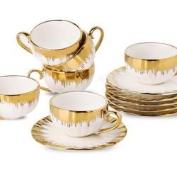 Espresso cups and saucer, 2.5 oz brand new set of 6