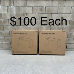 NEW White Electric Dual-Motor Height Adjustable 4-Leg Standing Desk Frame ONLY *$100 Each*