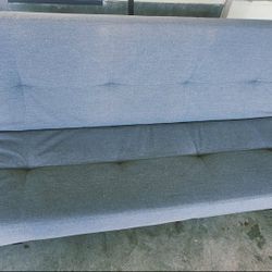 GRAY / LIGHT BLUE FUTON SOFA