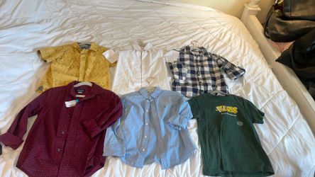 Size 4/5 And 5/6 T boys T-shirts/button up dress shirts for toddler five toddler six toddler brand new shirts, some of them