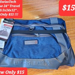 $15🌐SwissTech Duffel Bag Blue 24" Travel Duffel Bag 10.5x24x12" Brand New. Only $15 !!!