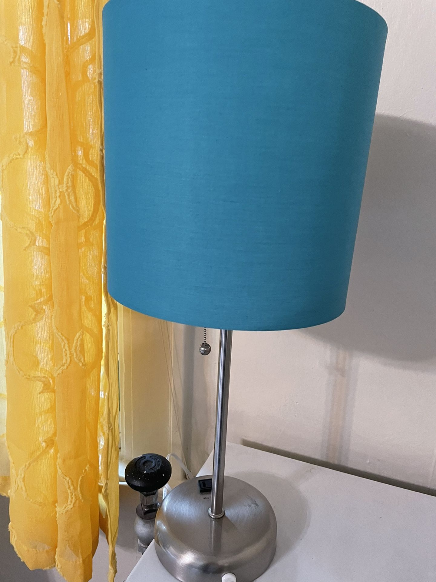 Two Lamps Teal with Outlet $20 Each