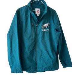 Philadelphia Eagles Collared Lightweight Coat Jacket M GIII Fleece MENS