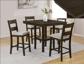 Dining set 5 pc Brown Finish. New Especial price