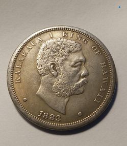 USA 1883 Hawaii One Dollar Coin Modern Restrike Token / Coin