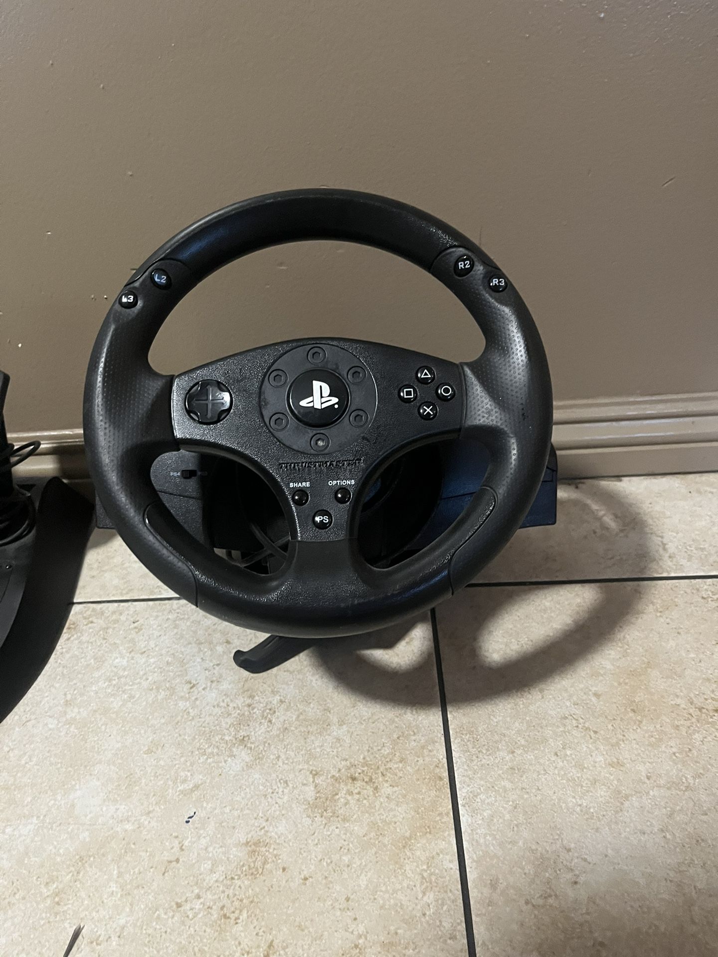 Thrust Master Steering wheel And Pedals