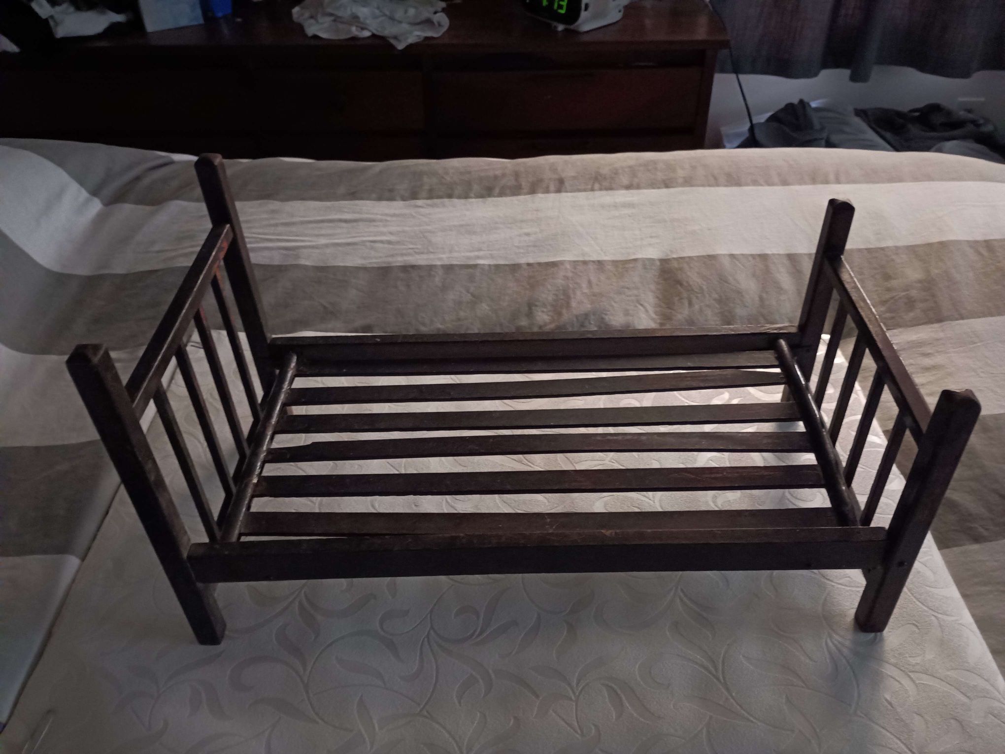 Antique Wood Folding Doll Bed