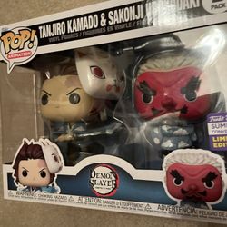 Funko Pop Convention Exclusive 2 Pack Anime Demon Slayer Tanjiro Sakonji 