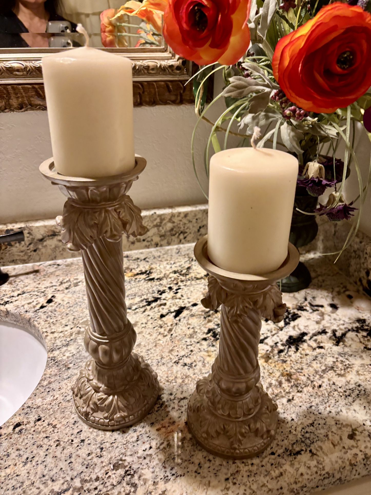 Beautiful Candle Holders With Candle $17 All