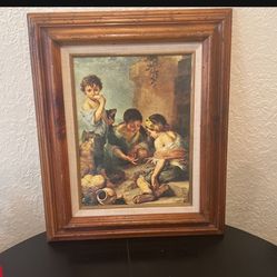 Hand Painted Boy’s Playing Dice Baroque Style 