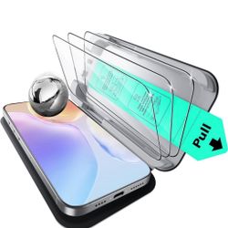 New 3 Pack Tempered Clear Glass Screen Protector for iPhone 16 Pro Cell Phones