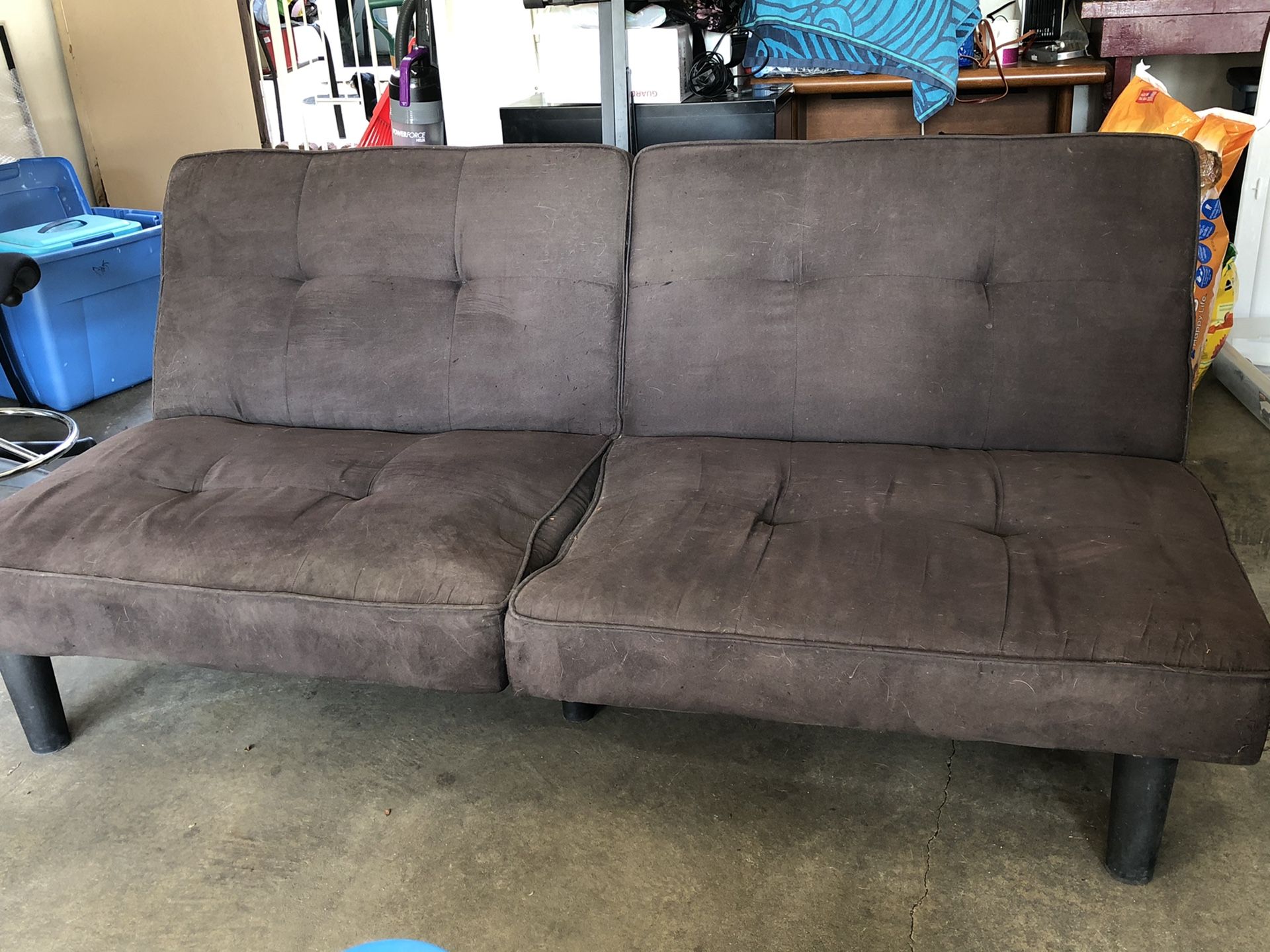 Brown futon