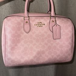 COACH LARGE POWDER PINK ROWAN