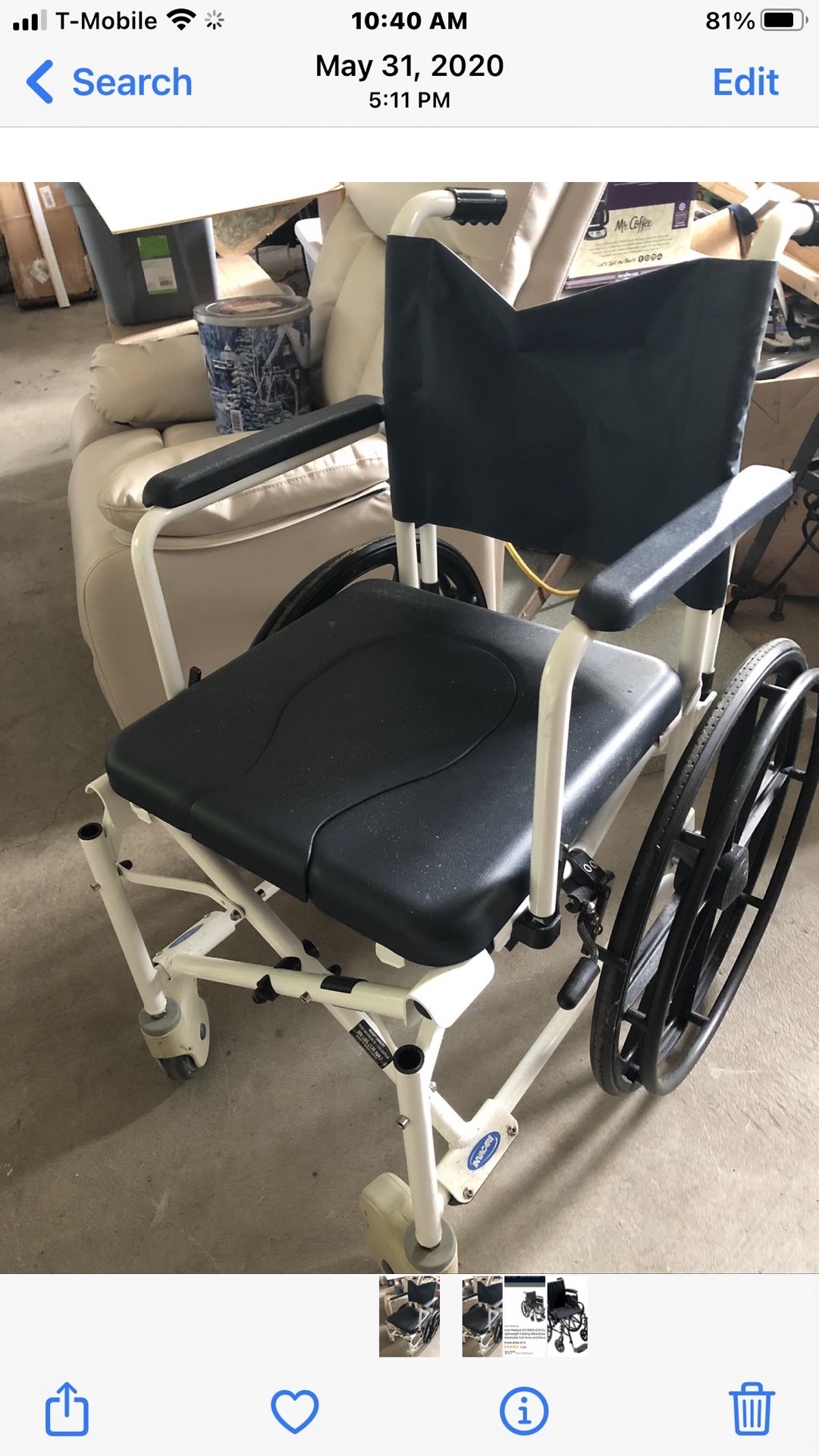 Wheelchair Commode & Shower Chair 