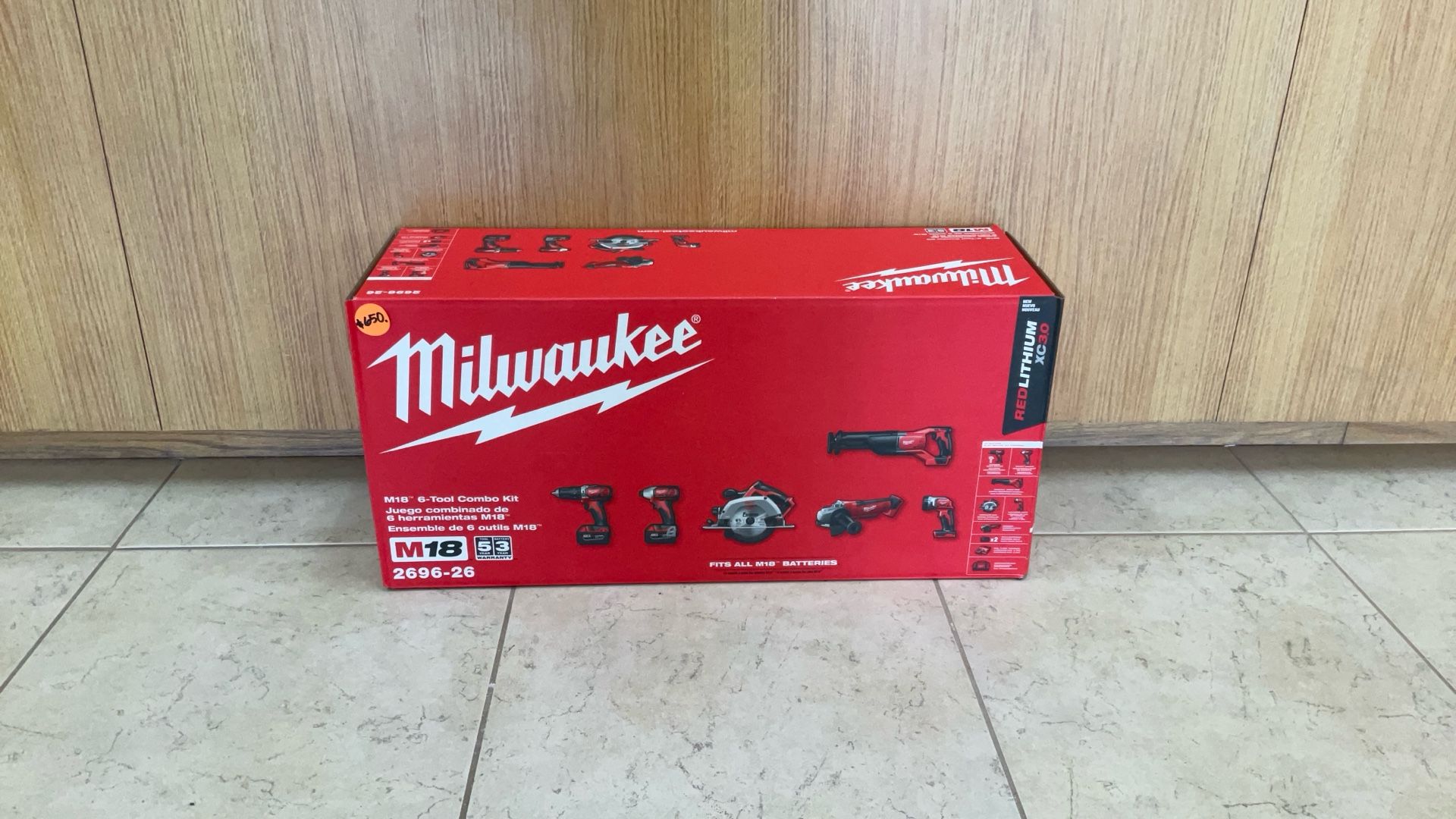 MILWAUKEE 2696-26 M18 6-TOOL COMBO KIT.