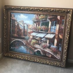 Painting with thick frame
