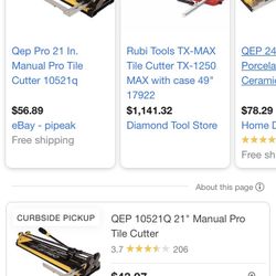 Tile Cutter Qep 21 inch Pro