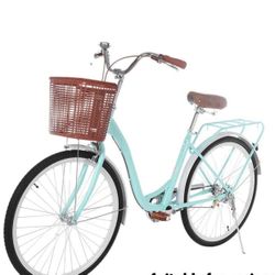 JINT 26 Inch Single Speed Bicycle Womens Comfort Bikes Beach