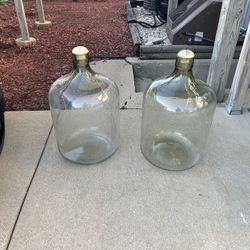 1953 Glass Bottles With Stone Plugs  15 Gallons 