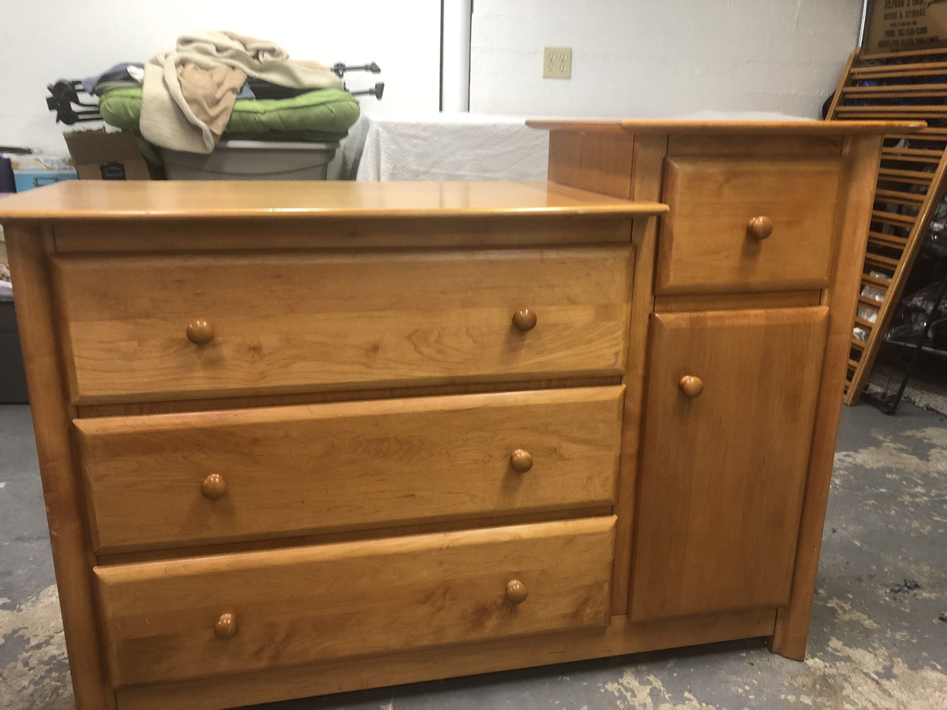FREE DRESSER/CHANGING TABLE and crib