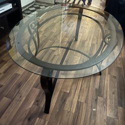 Glass Coffee Table - Thick Heavy Glass (removable)