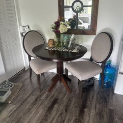 Table, Chairs, And Mirror. 