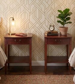 Antique Mersman mahogany nightstands