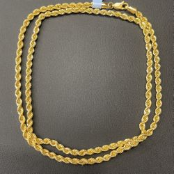 14kt Hollow Rope Chain 
