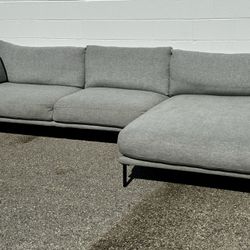 City Furniture 2-Piece Grey Fabric Sectional Delivery Available 🚚