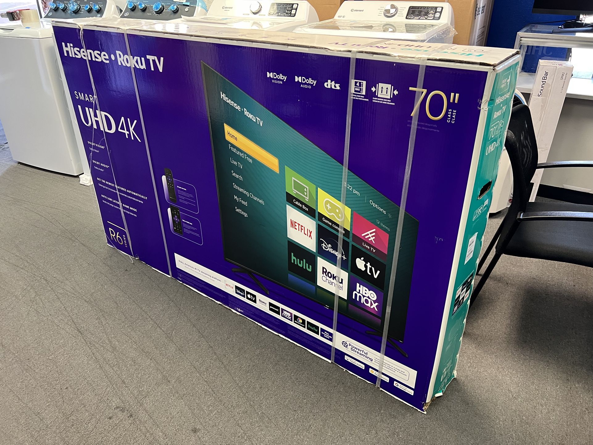 Hisense 70” 4K ROKU SMART TV
