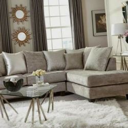 Sectional New Hollywood Silver