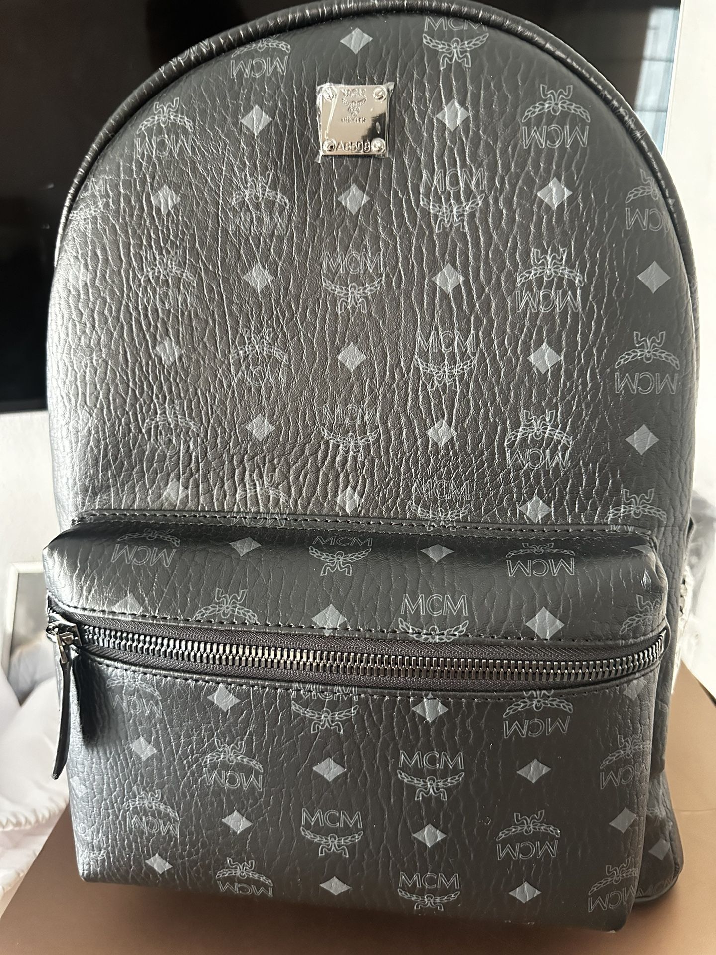 MCM Stark Visetos Backpack Black