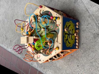 Solid wood activity toy