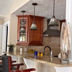 Set Of 3 Hanging Light Fixtures 