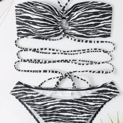 Small Zebra Print Bikini 