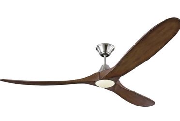 Monte Carlo Fan Company Maverick Max LED Ceiling Fan, Steel/Koa - 3MAVR70BSKOAD