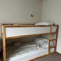 IKEA Bunk Twin Bed, Reversible Bed White/pine Kura