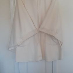 Warm Washable Water Resistant Winter White  Cape